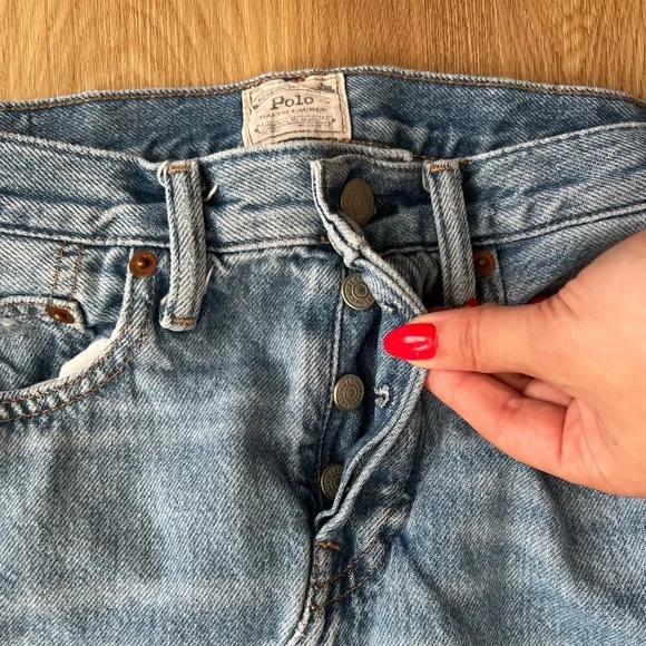 Polo by Ralph Lauren Blue Denim Midi Skirt - Picture 2 of 5